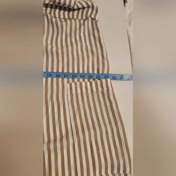 New Show Me Your Mumu Round Around Jumpsuit Everyday Beige Striped Size Large - Picture 8 of 13